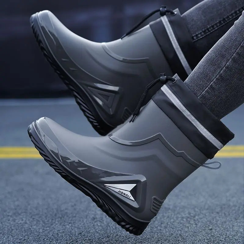 Waterproof Insulated Rain Boots for Motorcyclists & Cyclists – Non-Slip, Warm, All-Weather Riding Footwear