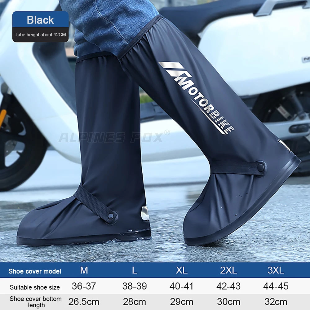 Waterproof Motorcycle Rain Boot Covers – Non-Slip, Reflective, Reusable