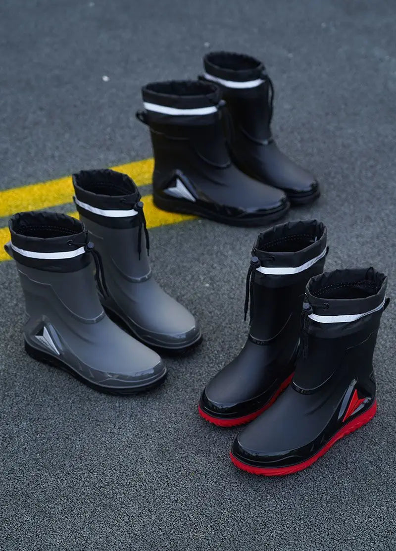 Waterproof Insulated Rain Boots for Motorcyclists & Cyclists – Non-Slip, Warm, All-Weather Riding Footwear