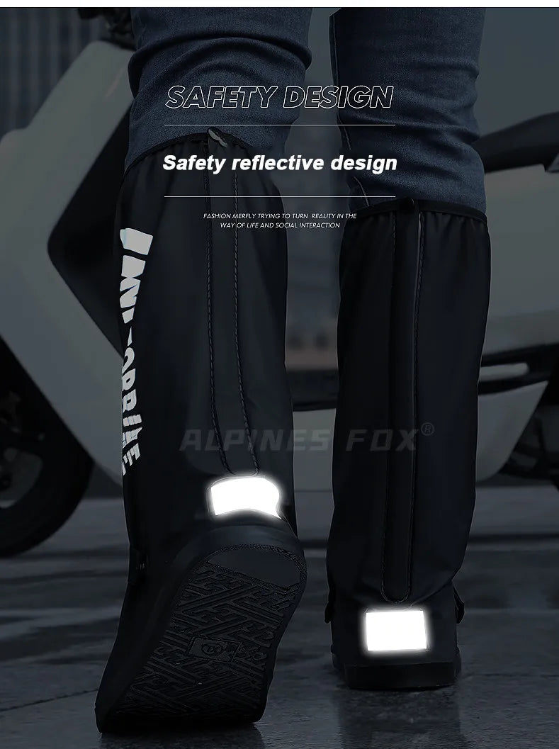 Waterproof Motorcycle Rain Boot Covers – Non-Slip, Reflective, Reusable