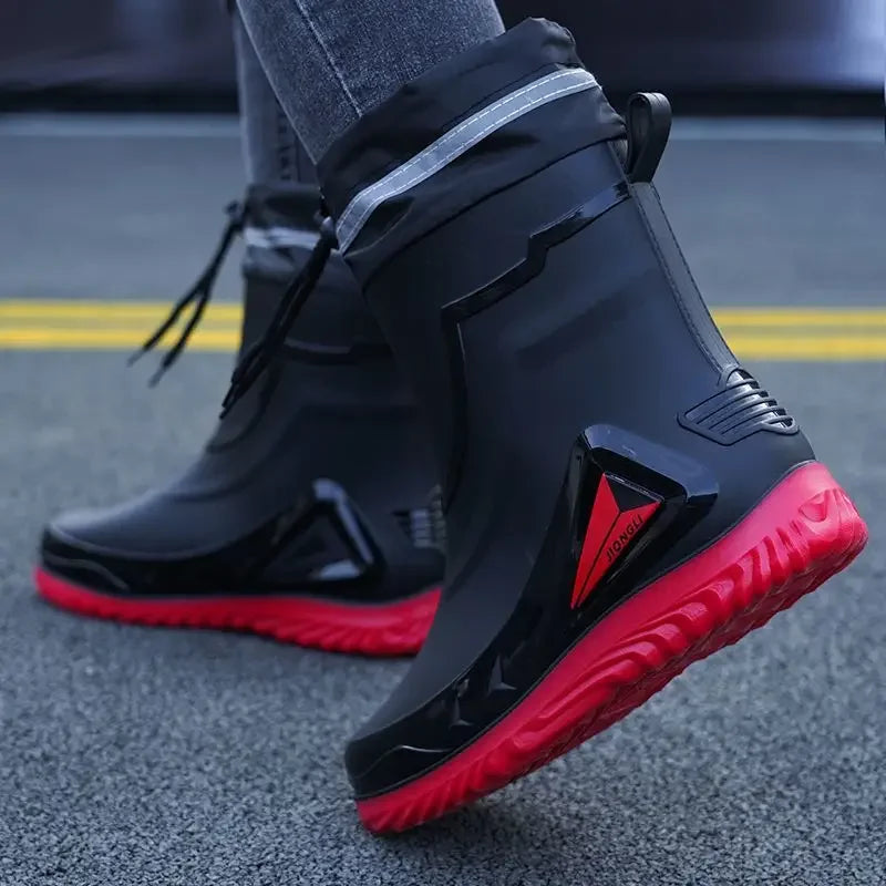 Waterproof Insulated Rain Boots for Motorcyclists & Cyclists – Non-Slip, Warm, All-Weather Riding Footwear