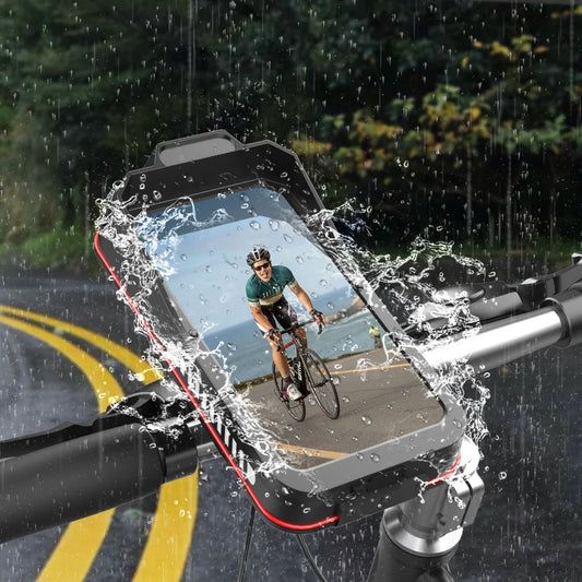 Waterproof Motorcycle & Bike Phone Holder – Universal Quick-Lock Mount