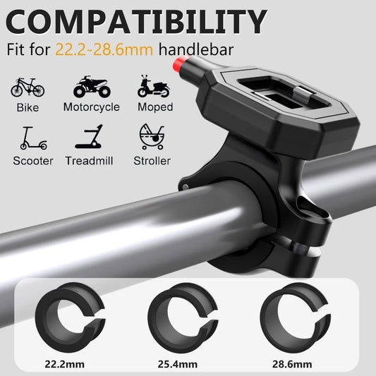 Waterproof Motorcycle & Bike Phone Holder – Universal Quick-Lock Mount