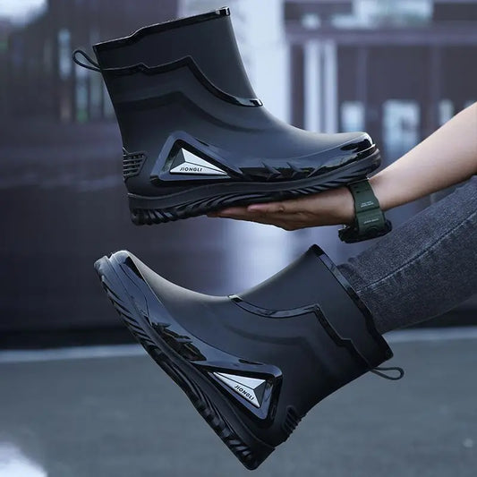 Waterproof Insulated Rain Boots for Motorcyclists & Cyclists – Non-Slip, Warm, All-Weather Riding Footwear
