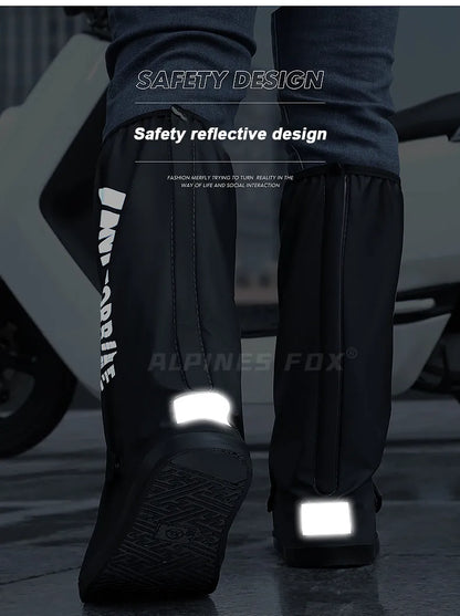 Waterproof Motorcycle Rain Boot Covers – Non-Slip, Reflective, Reusable