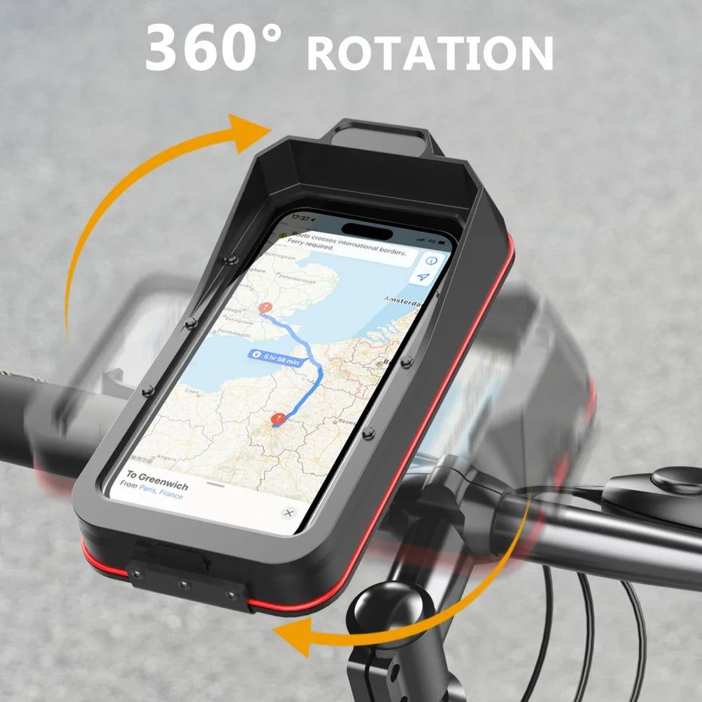 Waterproof Motorcycle & Bike Phone Holder – Universal Quick-Lock Mount